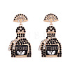 Zinc Alloy Rhinestone Dangle Stud Earrings FS-WG8FD93-06-1