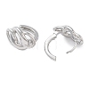 Brass Nuggets Hoop Earrings for Women EJEW-F347-01P-04-2