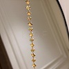Brass Micro Pave Clear Cubic Zirconia Link Chain Bracelets for Women WG3120E-02-4
