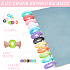 60Pcs 10 Colors Plastic Loose Leaf Ring Round Binder Discs FIND-GF0009-71-5