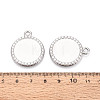 304 Stainless Steel Pendant Cabochon Settings STAS-N108-69P-3