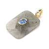 Natural Labradorite Faceted Pendants G-B186-01G-01-2
