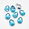 Acrylic Rhinestone Pointed Back Cabochons GACR-Q013-13x18-02-1