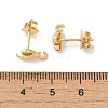 Rack Plating Brass Studs Earrings Findings EJEW-H004-04G-3