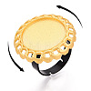 Adjustable Alloy & Iron Bezel Cup Ring Base with Rotatable Tray MAK-T012-14G-4