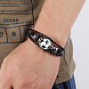 CutHollow Glass Football Jewelry Set SJEW-CL0001-01-6
