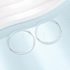 925 Sterling Silver Huggie Hoop Earrings EJEW-C179-05C-S-2