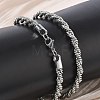 6MM 304 Stainless Steel Rope Chain Necklaces SA-CBA2696-04P-1