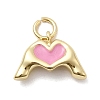 Brass Enamel Pendants KK-P338-24G-04-1