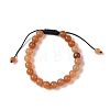 8mm Round Natural Red Aventurine Braided Bead Bracelets BJEW-C067-01B-11-2