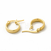 201 Stainless Steel Grooved Hoop Earrings with 304 Stainless Steel Pin for Women EJEW-M214-14D-G-1