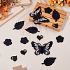 40Pcs 4 Styles Polyester Embroider Thread Iron on/Sew On Patches PATC-TA0001-45B-7