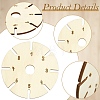 4Pcs 4 Styles Wood Braiding Disk AJEW-YW0002-16-2