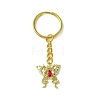 Butterfly Alloy with Cubic Zirconia Pendant Keychain KEYC-JKC00847-3