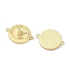 Flat Round Rack Plating Brass Connector Charms KK-H002-62G-2