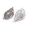 Bohemia Tibetan Style Alloy & Enamel & Synthetic Turquoise Pendants LS-FIND-T074-11AS-2
