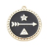 Brass with Crystal Rhinestone Pendants RB-CBAFF5B-27G-1