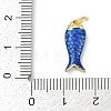 Brass Enamel Pendants KK-U062-22G-03-3