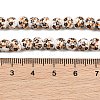 Handmade Flower Printed Porcelain Ceramic Beads Strands PORC-M005-6mm-08-3