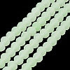 Imitation Jade Solid Color Glass Beads Strands EGLA-A034-J3mm-MD01-2