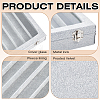 10 Grids Wood Covered with Velvet Watch Band Organizer Storage Cases with Visible Window Lid CON-WH0112-077-4
