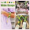 140Pcs 6 Styles Spray Painted Wooden Beads WOOD-FS0002-54-6