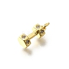 Brass Micro Pave Cubic Zirconia Charms KK-P295-19G-2