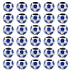 30Pcs Large Hole FootBall/Soccer Ball Alloy Enamel European Beads MPDL-ME0001-06B-1