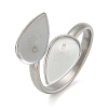 304 Stainless Steel Cuff Rings Components LS-X-STAS-K279-02E-P-1