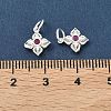Buddhist 925 Sterling Silver with Glass Cross Dorje Vajra Charms STER-A050-07S-3