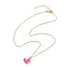 Alloy Enamel Heart Pendants Necklaces NJEW-JN04772-01-4