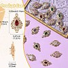 3Pcs Brass Micro Pave Cubic Zirconia Links Connectors KK-YW0003-49LG-03-3