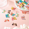 48Pcs 8 Styles Translucent Resin Pendants FIND-SW0001-27-14