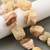 Raw Rough Natural Yellow Jade Beads Strands G-Z087-B22-1