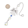 Glass Teardrop Hanging Suncatchers HJEW-JM04755-02-3