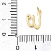 Brass Micro Pave Clear Cubic Zirconia Charms KK-D289-66G-W-3