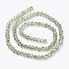 Electroplate Transparent Glass Beads Strands EGLA-A034-T6mm-E10-2