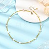Potato Natural Cultured Freshwater Pearl and Glass Seed Beads Beaded Necklaces NJEW-JN06684-1