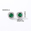 Elegant Zircon Square Stud Earrings for Women TY1635-6-1