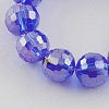 Electroplate Glass Bead Strands EGLA-R040-10mm-07-1