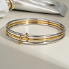 Two Tone 304 Stainless Steel Multi-strand Bangles BJEW-K271-02GP-1