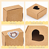 Square Hollow Out Heart Kraft Paper Storage Gift Boxes CON-WH0095-66A-4