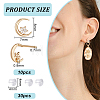 10Pcs Brass Micro Pave Cubic Clear Zirconia Moon & Star Stud Earring Findings KK-BC0011-05-2