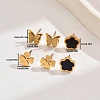 Stainless Steel Flower Butterfly Clover Stud Earring Sets NE4706-4