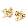 Brass Micro Pave Cubic Zirconia Charms KK-Q085-05D-G-2