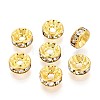 Brass Grade A Crystal Rhinestone Beads RB-A003-8MM-G-1