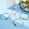 4Pcs 2 Colors 304 Stainless Steel Bangle Makings STAS-UN0053-10-3