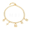 Brass Charm Bracelets BJEW-F545-01C-G-3