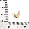 Brass Micro Pave Clear Cubic Zirconia Charms CU-CBA3D76-03G-04-3