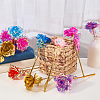 24Pcs 6 Colors Plastic Artificial Rose Flower for Valentine's Day AJEW-WR0003-66-4